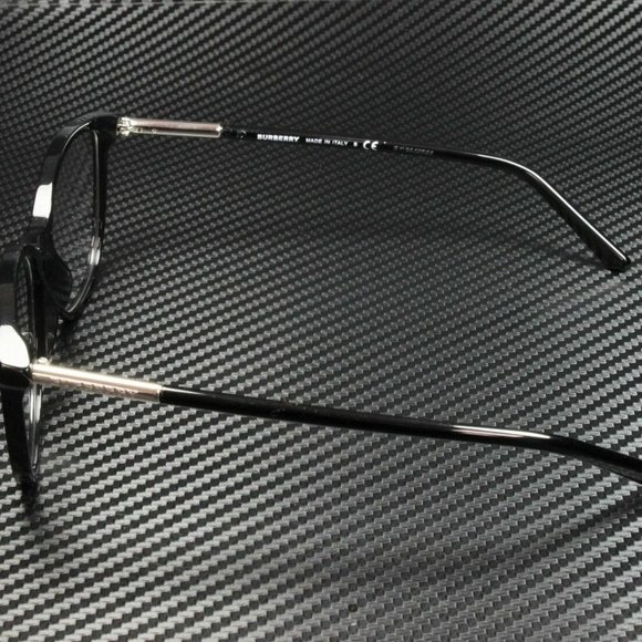 Burberry Black Round 52mm Men's Eyeglasses - Picture 4 of 4